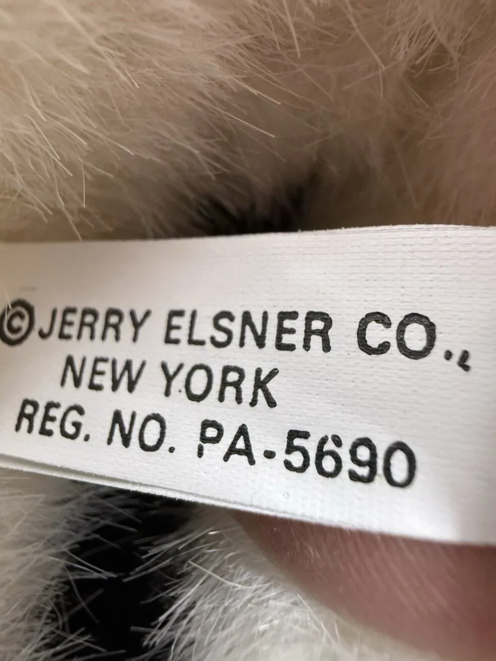 Vintage Jerry Elsner Velvet Touch White Bunny Rabbit Stuffed Hippity Hoppity